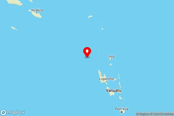 200 km W of Sola, Vanuatu 200 km W of Sola, Vanuatu