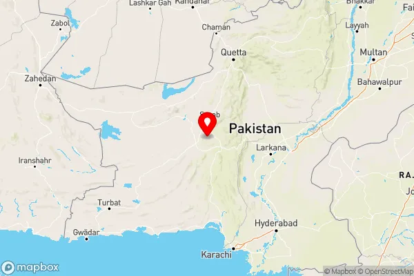 48 km WNW of Khuzdar, Pakistan