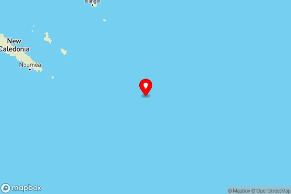 southeast of the Loyalty Islands