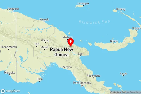 49 km NNE of Kainantu, Papua New Guinea