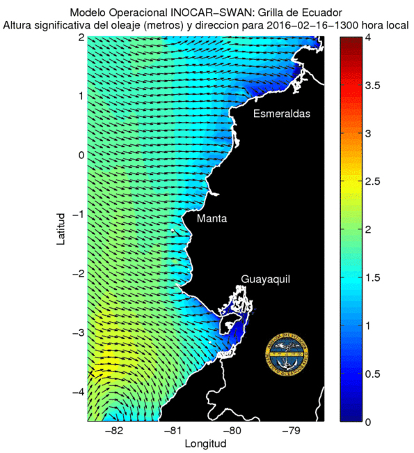 Condiciones de olas del 16 al 18 de febrero 2016