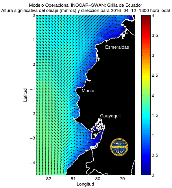 Condiciones de olas del 12 al 14 de abril 2016