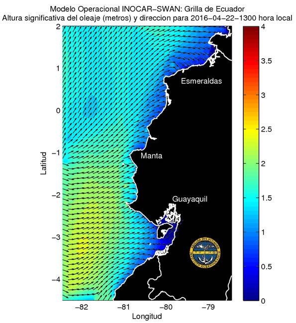 Condiciones de olas y aguaje del 22 al 25 de abril 2016