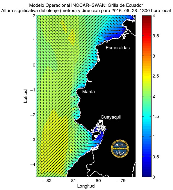Condiciones de oleaje del 28 al 30 de junio 2016