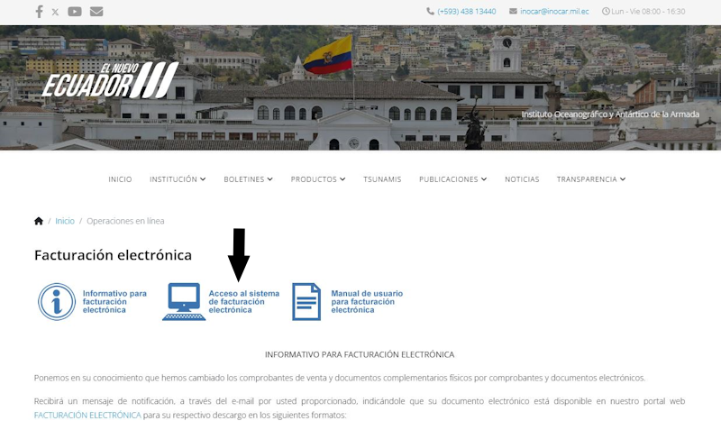 Acceso al Sistema de Facturación Electrónica Acceso al Sistema de Facturación Electrónica