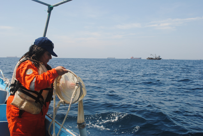 Técnicos de Instituto Oceanográfico de la Armada realizan monitoreo de las condiciones del mar  a lo largo de la costa del Ecuador
