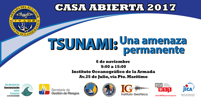 Seminario y Casa Abierta "Tsunami: Una amenaza permanente"