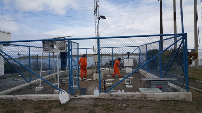 Mantenimiento preventivo de la estación meteorológica de Esmeraldas