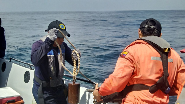 Inocar realizó monitoreo de condiciones del mar