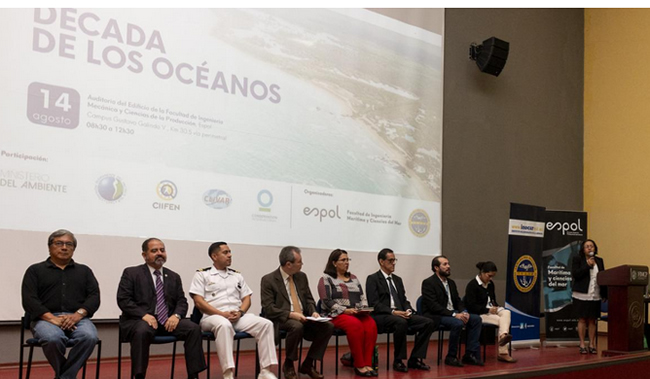 Inocar y Espol organizaron el panel "La Década de los Océanos"