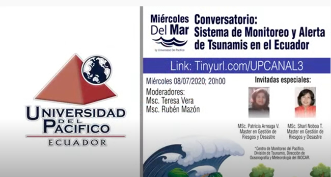Investigadoras del Inocar participaron como expositoras en conversatorio digital